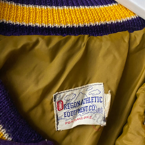 70's Oregon Athletic Varsity Jacket - Large