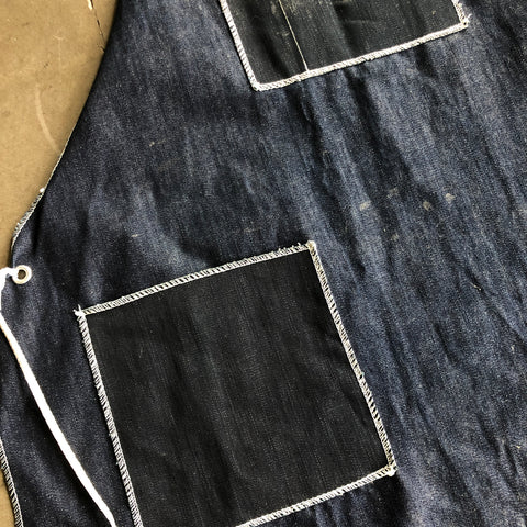 Old Denim Work Apron - OS