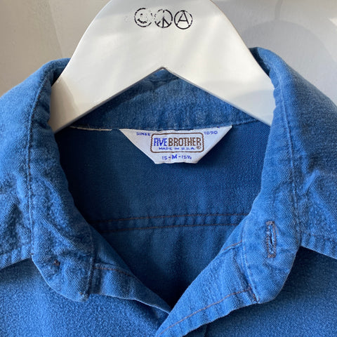 70's Five Brothers Chamois Shirt - Medium