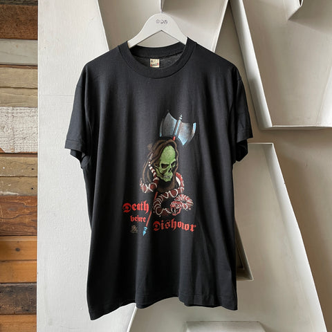 80’s Screen Stars Death Before Dishonor Tee - XL