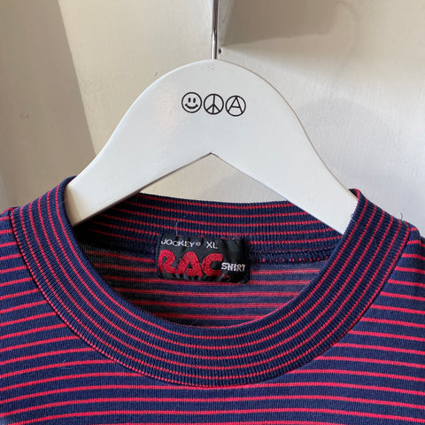 80's Striped Pocket Tee - XL