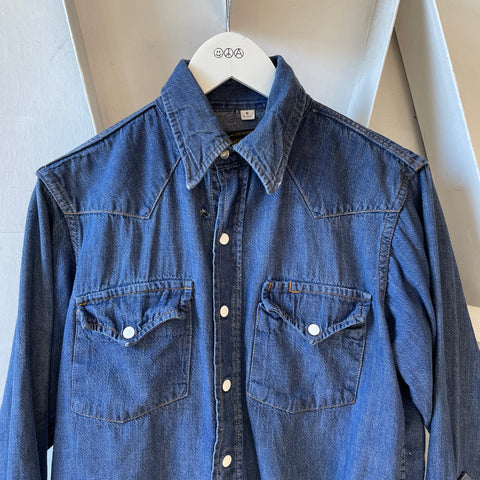 70’s Roebucks Chopped Denim Shirt - Medium