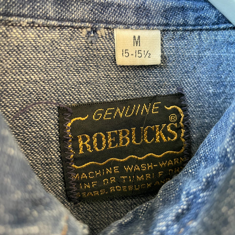 70’s Roebucks Chopped Denim Shirt - Medium