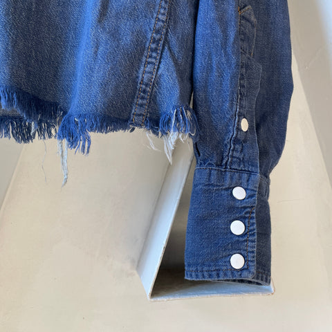 70’s Roebucks Chopped Denim Shirt - Medium