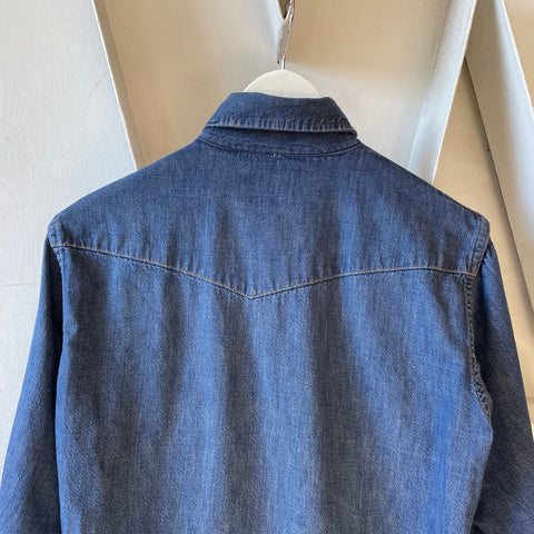 70’s Roebucks Chopped Denim Shirt - Medium