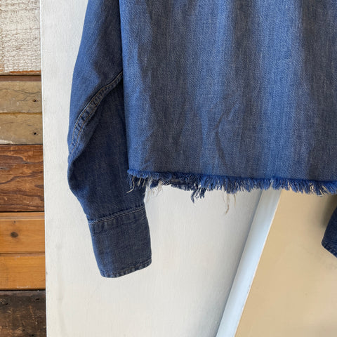 70’s Roebucks Chopped Denim Shirt - Medium