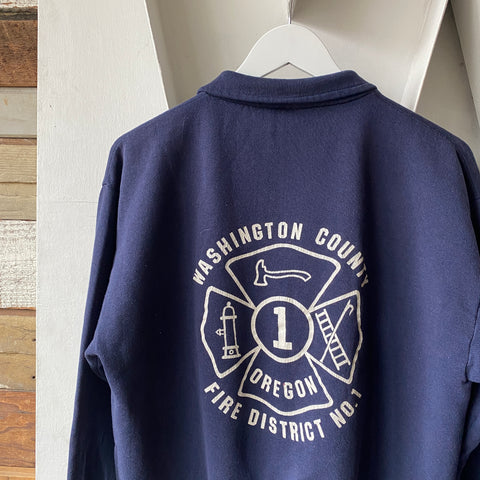 70's Fireman 1/4 Zip Sweat - XL