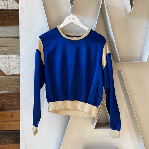 50’s Wilson Satin Crewneck Warm Up - Medium