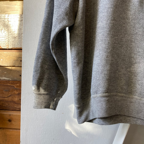 60's Heather Quarter Zip Sweatshirt - Small
