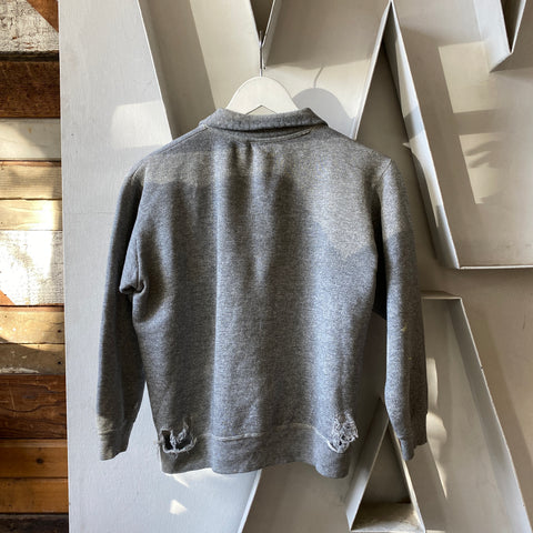 60's Heather Quarter Zip Sweatshirt - Small