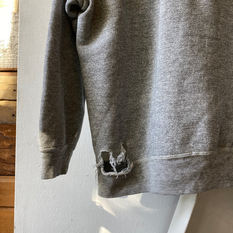 60's Heather Quarter Zip Sweatshirt - Small