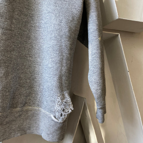 60's Heather Quarter Zip Sweatshirt - Small