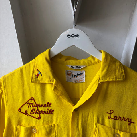 60's Rayon Larry’s Bowling Shirt - Medium