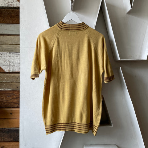 60’s Mock Neck Raglan Sweater - Medium