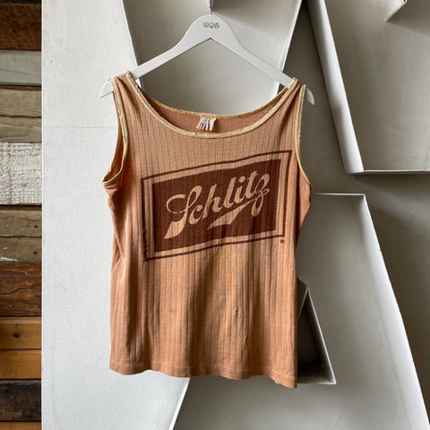 70’s Ribbed Schlitz Beer Tank - Small