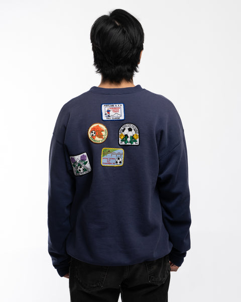 90’s Patched Soccer Crewneck - XL