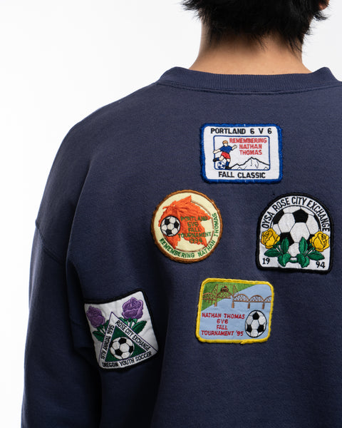 90’s Patched Soccer Crewneck - XL