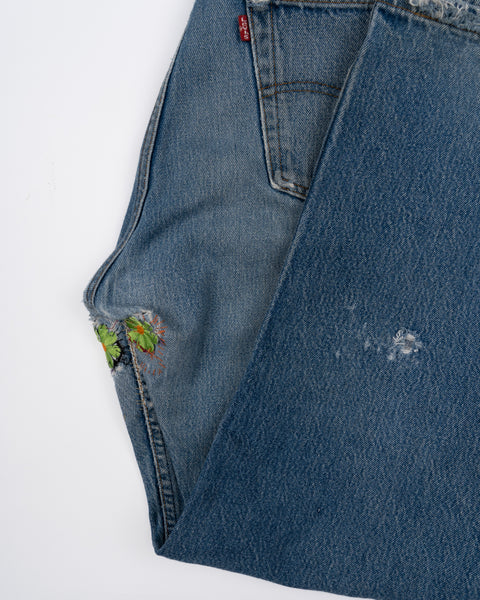 90’s Peace Patched Levi’s 501 Denim - 36” x 25.5”