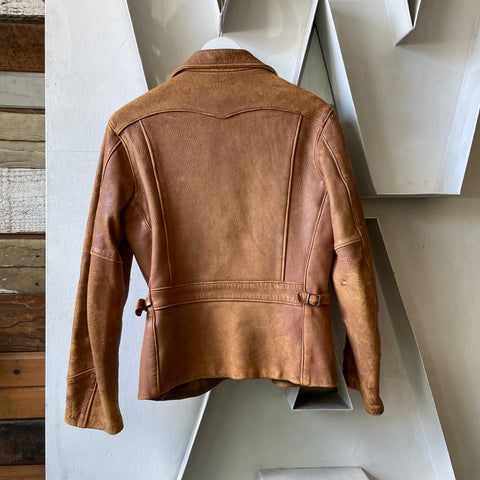 50’s Buckskin Fringe Pocket Leather Jacket - Small