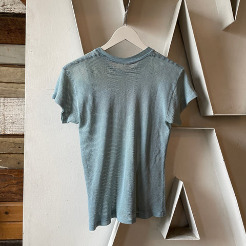 70’s Blue Mesh Tee - Medium