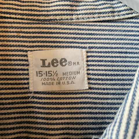 70’s Lee 1/3 Zip Work Shirt - Medium