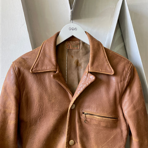 50’s Buckskin Fringe Pocket Leather Jacket - Small