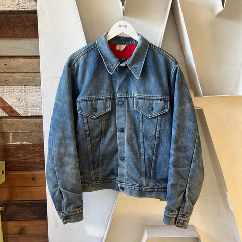 70’s Lined Denim Trucker Jacket - Large