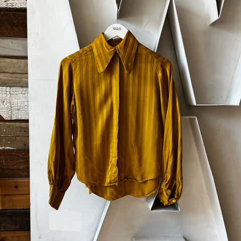 50’s Striped Rayon Shirt - Small