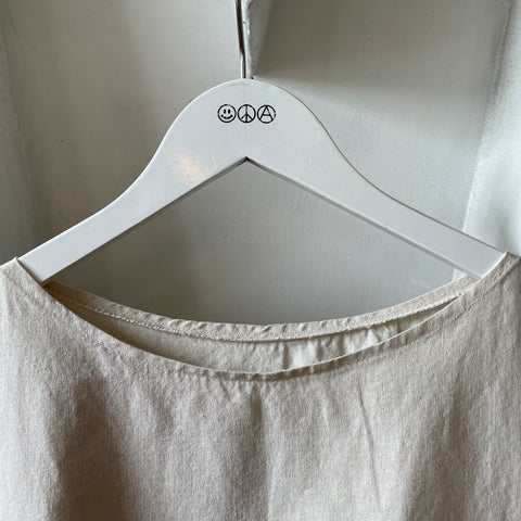 70’s Homemade Cropped Linen Pocket Tee - Small