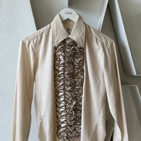 70’s Ruffled Button Up - Small