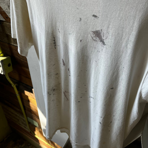 90’s Thrashed Hanes Blank Tee - Large