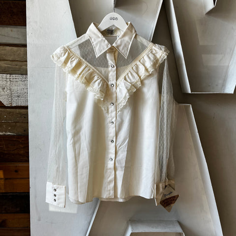 70’s Lace Wrangler Western Shirt - Medium