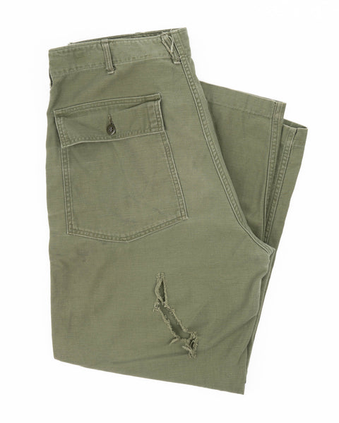 60’s Repaired OG-107 Utility Trousers - 33” x 26”