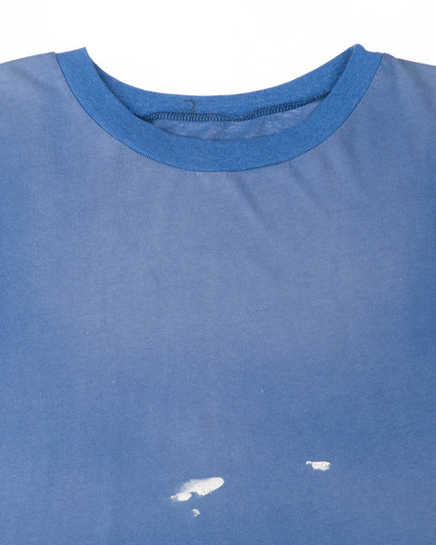 80’s Faded Blank Ringer Tee - Medium