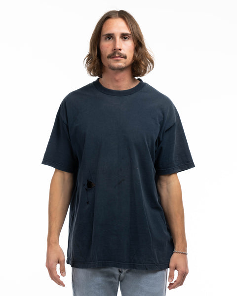 90’s Thrashed Blank Black Tee - XL