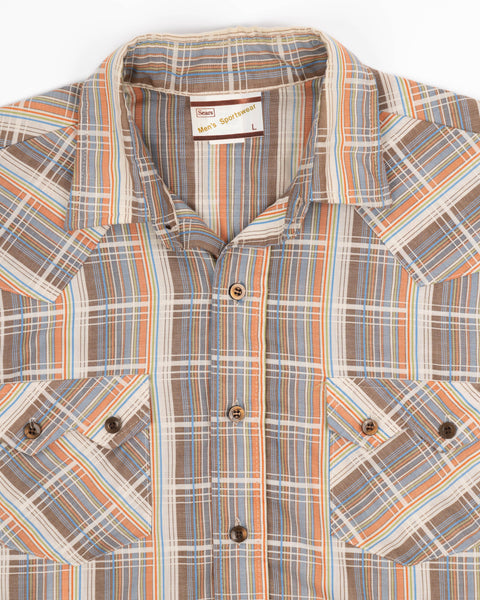 70’s Sawtooth Western Button-Up - Large