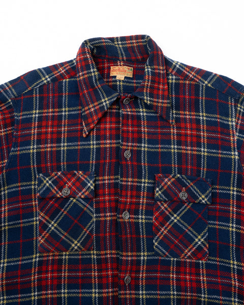 50’s Wool Plaid Flannel Shirt - Large