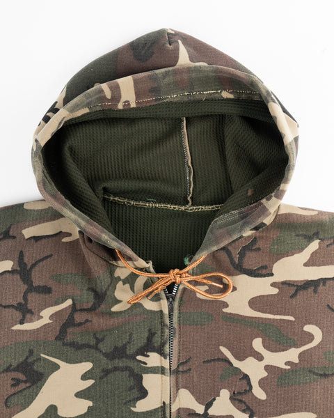 70’s Thrashed Camo Zip Hoodie - Medium