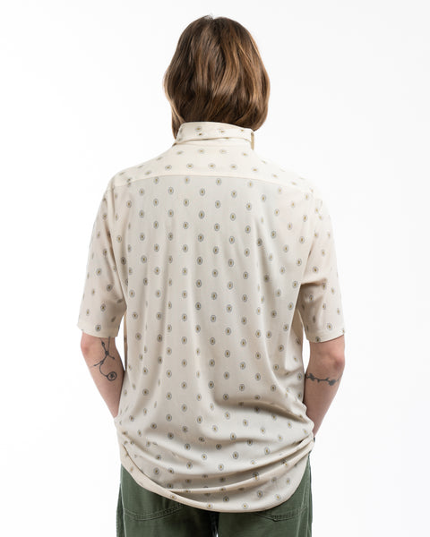 70’s Poly Short Sleeve Button-Up - Medium