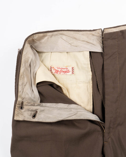 40’s Pleated Wool Trousers - 28” x 29.5”