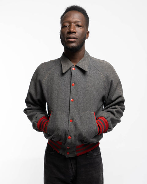 50’s Lined Wool Varsity Jacket - Medium