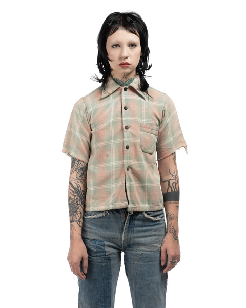 30's Perfect Faded Cotton Flannel - XS