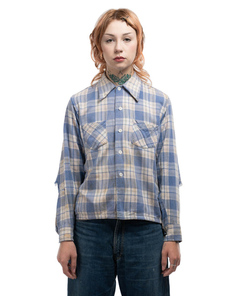 50's Cotton Flannel Shirt - XS