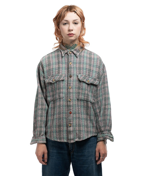 80's Chunky Cotton Flannel Shirt - Medium