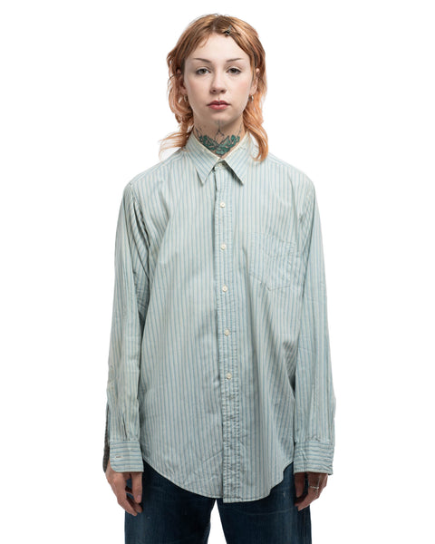 40's Striped Button-up Shirt - Medium