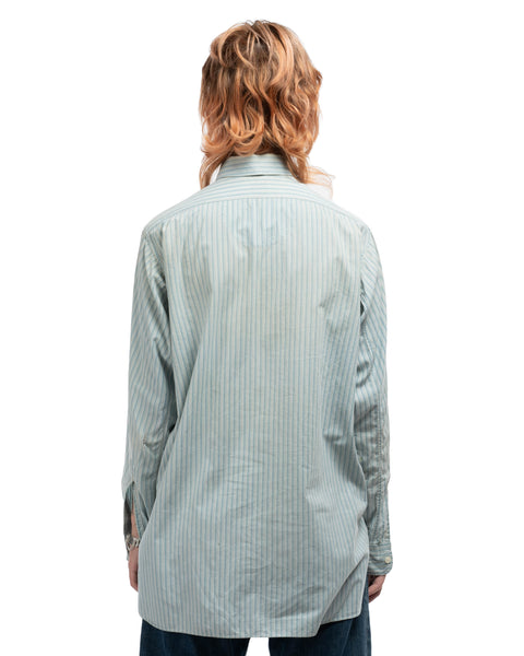40's Striped Button-up Shirt - Medium