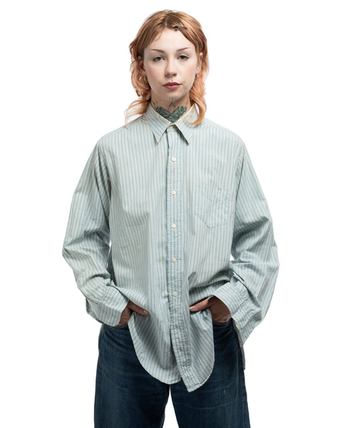 40's Striped Button-up Shirt - Medium