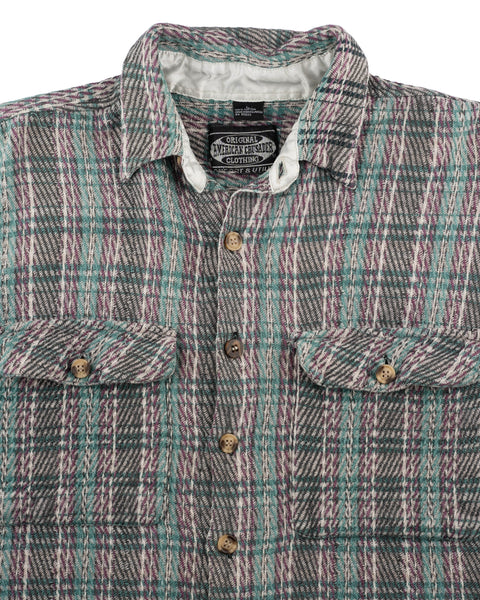 80's Chunky Cotton Flannel Shirt - Medium