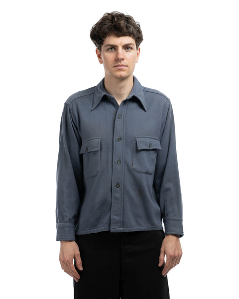 50's Boxy Wool Shirt - Medium