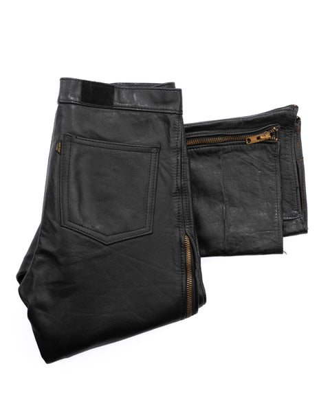 80's Leather Pants - 34" x 33.5"